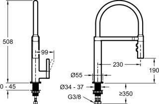 Смеситель для кухни Jacob Delafon RAPHAEL E23311-CP